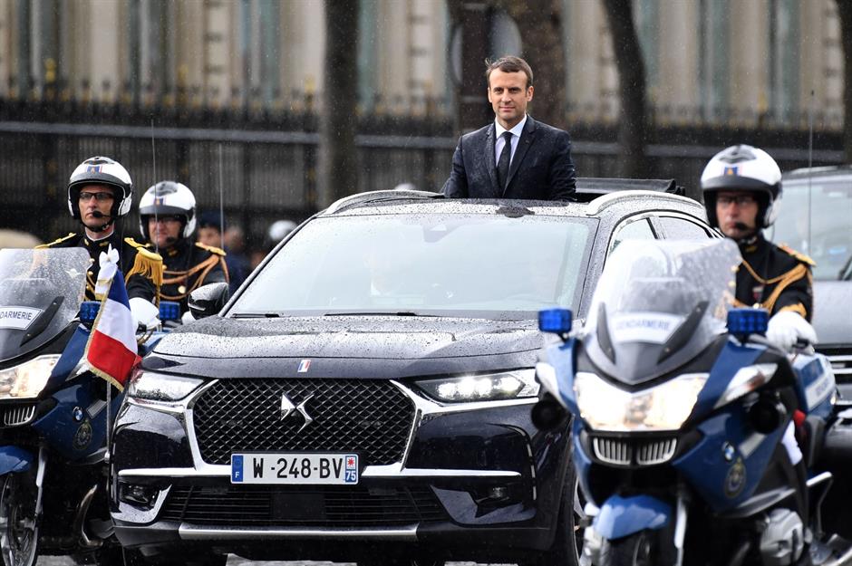 French President Emmanuel Macron: DS 7 Crossback SUV